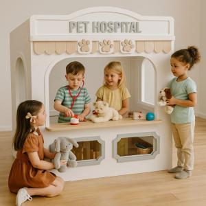 Wholesale Custom Design Kids High End Role Play House Soft Play Set Pretend Realistic City Children Indoor Playground Equipment