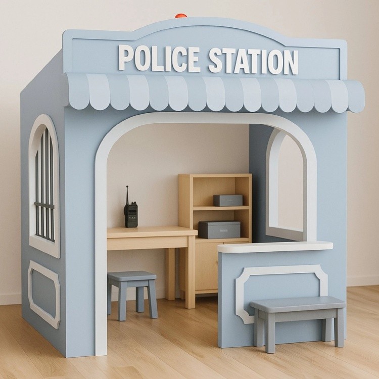 Fashion Soft Indoor Playground Equipment Fire Station Post Office Doctor's Salon Party Play Cafe for Kids Role Play Preschoolers