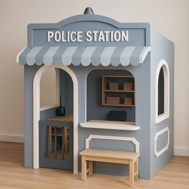 Fashion Soft Indoor Playground Equipment Fire Station Post Office Doctor's Salon Party Play Cafe for Kids Role Play Preschoolers