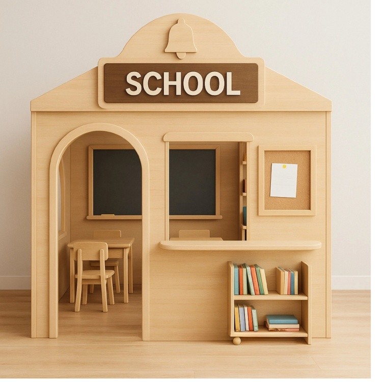 Large Toddler Indoor Playground Mini Fire Station Role Play Interactive Play Set Children's Kids House Pretend Playhouse