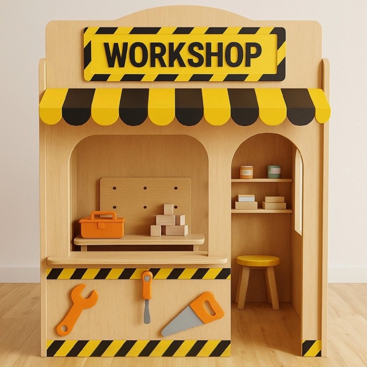 Custom Commercial Kids Pretend City Role Play Shop Sets Children Game House Design Indoor Amusement Playground Equipment