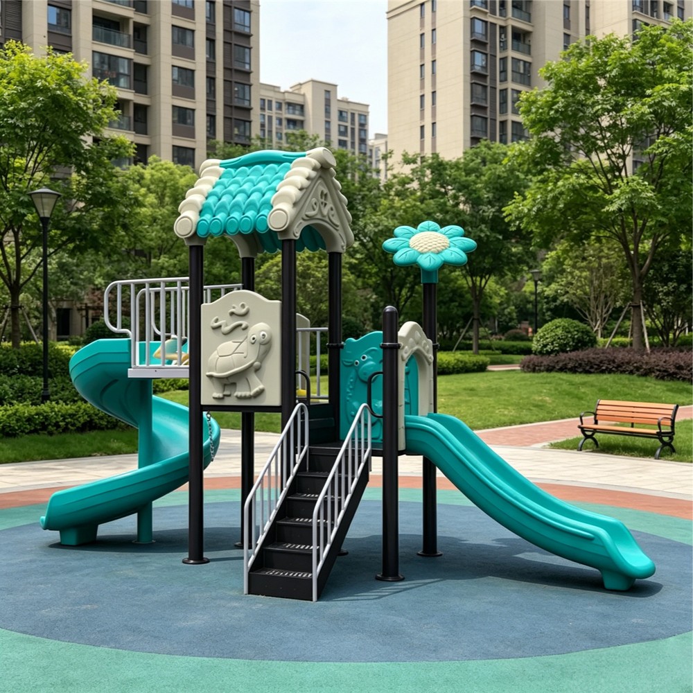 Hot Design Popular Attractive Animal Theme Recreation Slide Equipment Outdoor Kids Playground for Children