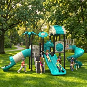 Wholesale Outdoor Slide Play Set Kids Preschool Playground Equipment Safe Durable Structure Backyard School Use