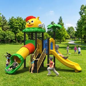 Wholesale Commercial Plastic Kids Outdoor Playground Equipment with Slides for Preschool Max Capacity >500kg