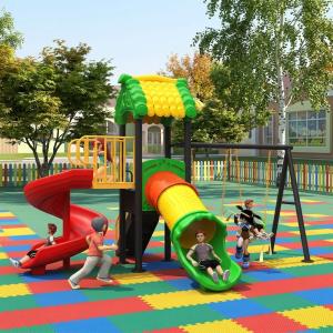 Outdoor Playground Slide Set Swing Preschool Kids Safe Durable Amusement Park Equipment Kindergarten School Backyard