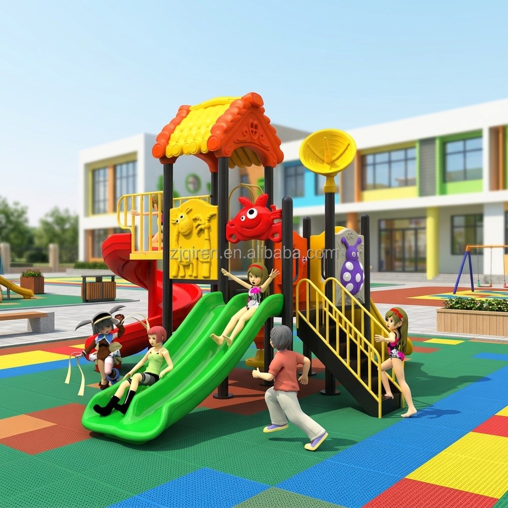 Outdoor Playground Slide Set Kids-Safe Durable Plastic Play Equipment School Park & Daycare Use Fast Shipping for Preschool