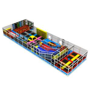 Commercial customized Kids indoor Playground Park zip line adventure trampoline park with ninja warrior Amusement Parks Indoor