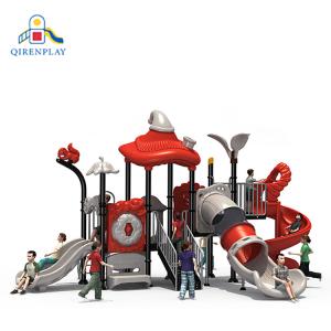 Kindergarten outdoor playground equipment kids plastic tube slide