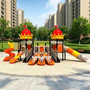 Customized Outdoor Large Metal Steel Plastic Slide Combination Kindergarten Community Amusement Equipment Children's Playground