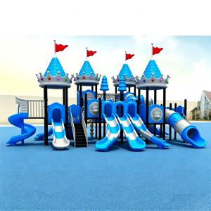 Large Outdoor Plastic Kids Slide Climbing Play Set Preschool Playground Safety Guardrail Durable Toddler Play Equipment