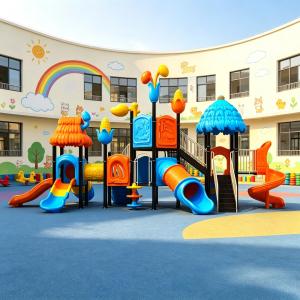 Large Outdoor Playground Slide Set Durable Plastic Garden Play Equipment Safe School Yard Fun Structure for Kids - 副本