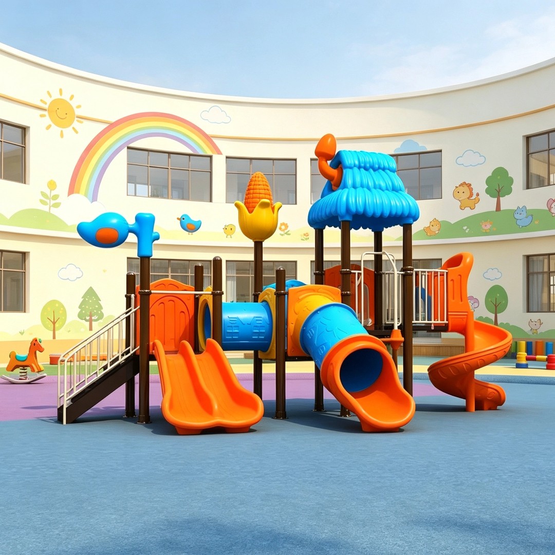 Commercial Outdoor Kids Playground Equipment Set Slides & Climbing Structures for Schools Parks & Backyards