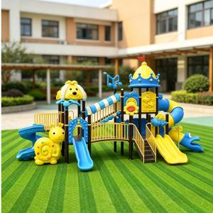 Commercial Outdoor Kids Climbing Playground Set with Slide Swing Climbing Wall for School Park Daycare Backyard Play Areas