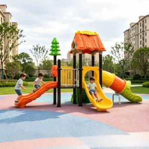 Outdoor Kids Plastic Playground Slide Set Garden Backyard Park Safe Climber Fun Amusement Play Equipment for Toddler