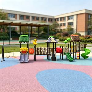 Commercial Outdoor Playground Equipment Kids Plastic Slide Set Climbing Frame Swing Park Play Area Kindergarten School Yard