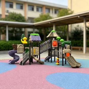 Commercial Daycare Outdoor Plastic Children Slide Set Garden Park Equipment with Climbing Ladder Option for School