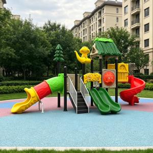 Commercial Outdoor Plastic Playground Slide Set Amusement Park & Kindergarten Backyard Play Equipment for Kids