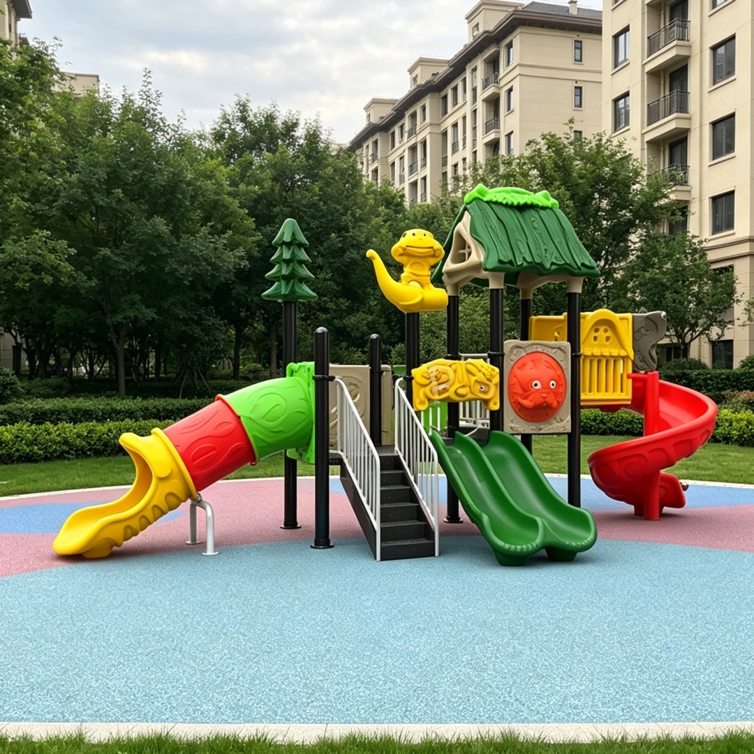 Commercial Outdoor Plastic Playground Slide Set Amusement Park & Kindergarten Backyard Play Equipment for Kids