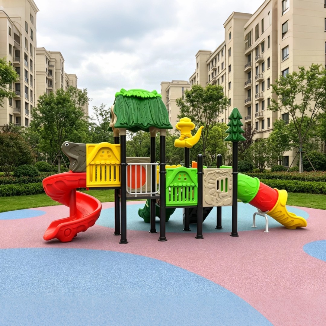 Commercial Outdoor Plastic Playground Slide Set Amusement Park & Kindergarten Backyard Play Equipment for Kids