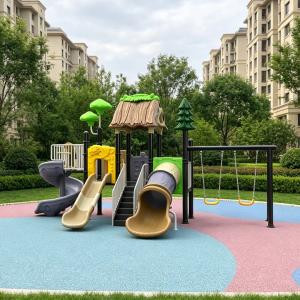 Outdoor Amusement Park Playground Equipment Kids Climbing Slide Swing Play Set Preschool Kindergarten School Backyard Children's