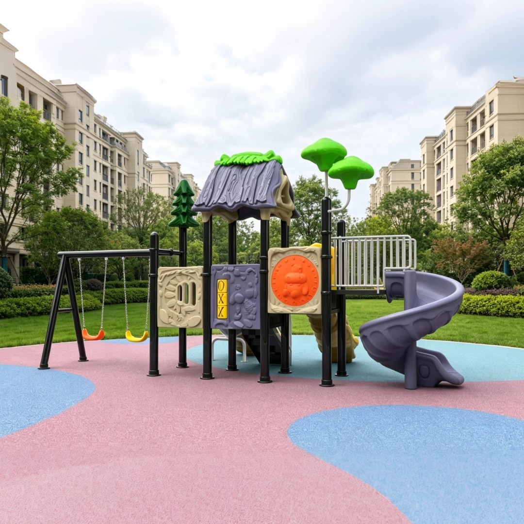 Outdoor Amusement Park Playground Equipment Kids Climbing Slide Swing Play Set Preschool Kindergarten School Backyard Children's
