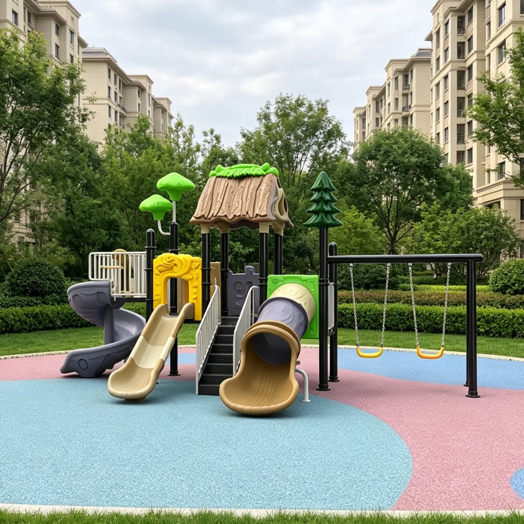 Outdoor Amusement Park Playground Equipment Kids Climbing Slide Swing Play Set Preschool Kindergarten School Backyard Children's
