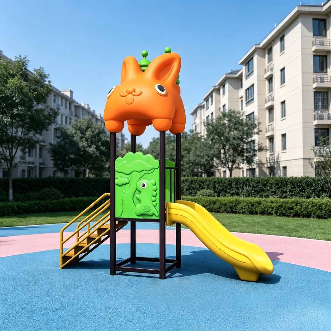 Outdoor Playground Adventure Park Equipment Plastic Children Slide Set Kindergarten School Yard Toddler Play Area Fun