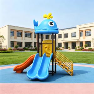 High Quality Plastic Outdoor Kids Sports Playground Slide Set with Play Equipment for School Park Backyard