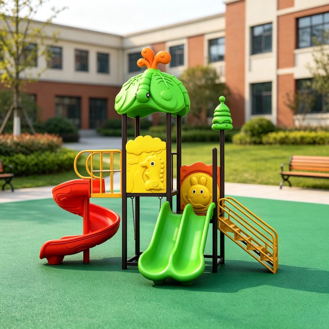 Outdoor Playground Equipment Set Children Includes Slides Climbing Frames Park/Community Garden Amusement for Kindergarten