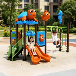 Chinese Factory Custom Large Amusement Park Facilities Plastic Slide Children Games Kids Outdoor Playground Equipment for Kids