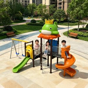 Wholesale Outdoor Playground Slide Climbing Set Plastic Steel Adventure Park School Amusement for Kids