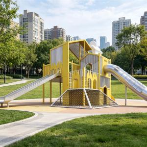 Commercial Stainless Steel Outdoor Playground Equipment Play Area Slide Climbing Frames Kids Park Backyard Garden for Children's