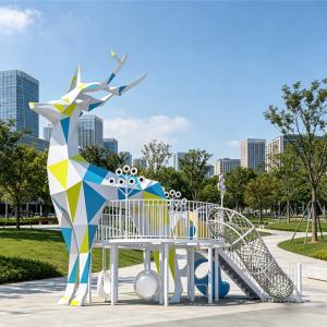 Large Stainless Steel Slide Outdoor Playground Equipment Fitness Play Set for Kids & Adults-Safe Durable Commercial