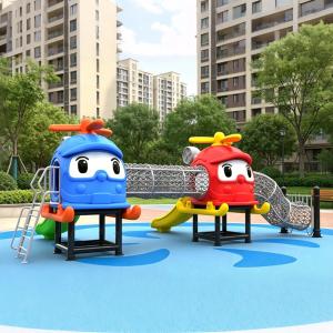 New Design Outdoor Playground Games School Plastic Activity with Slide and Swing Sets for Children