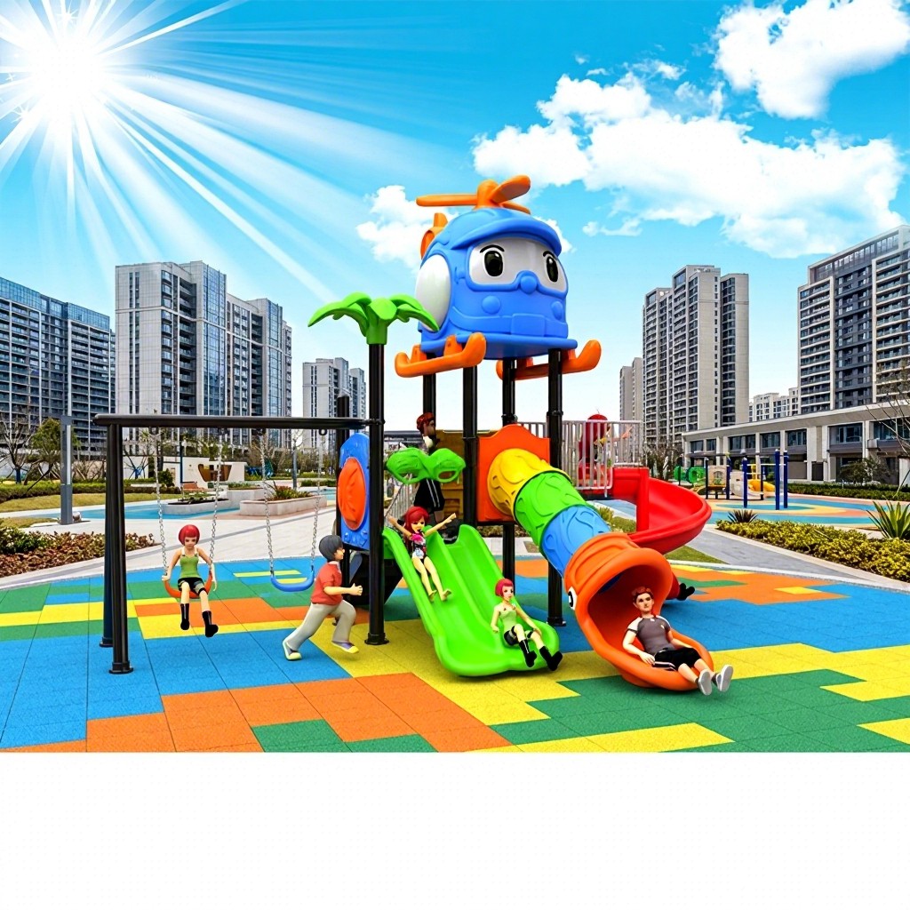 Colorful Plastic Toddler Slide Set Outdoor Playground Preschool Backyard Garden Play Equipment Climbing Steps Safety for Kids