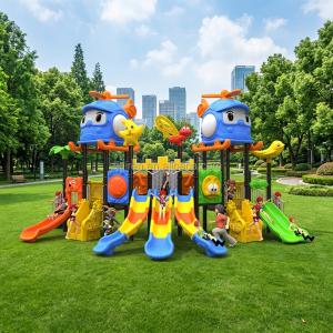 Outdoor Kids Slide Climbing Play Set Preschool & Backyard Parks-Durable Plastic Playground Equipment for Toddlers & Children