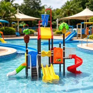 Commercial Outdoor Plastic Water Slide Play Set Kids-Large Backyard Swimming Pool Equipment for Parks & Resorts