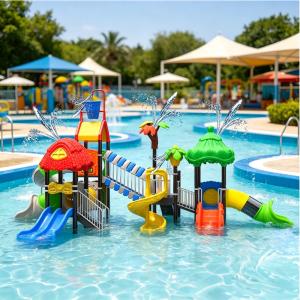 Commercial New Water Play Game Kids Plastic Water Park Slide Water House