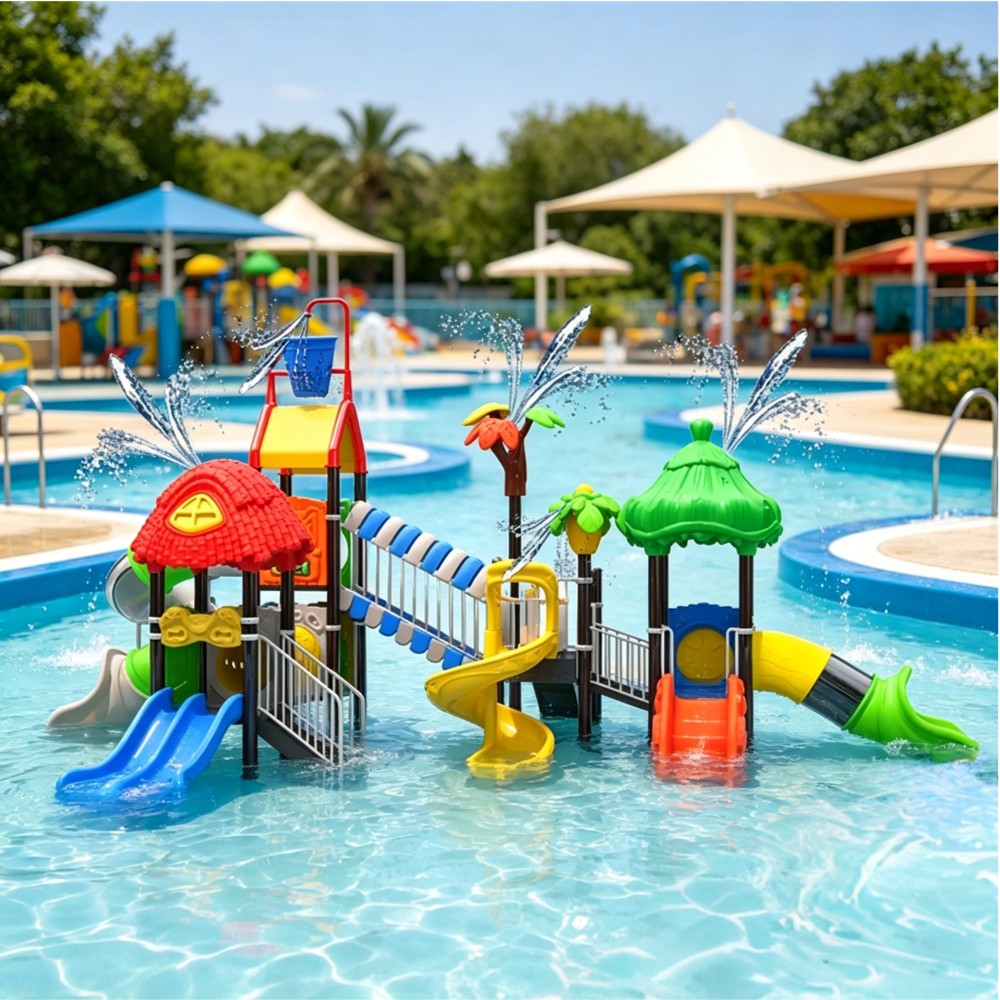 Commercial New Water Play Game Kids Plastic Water Park Slide Water House