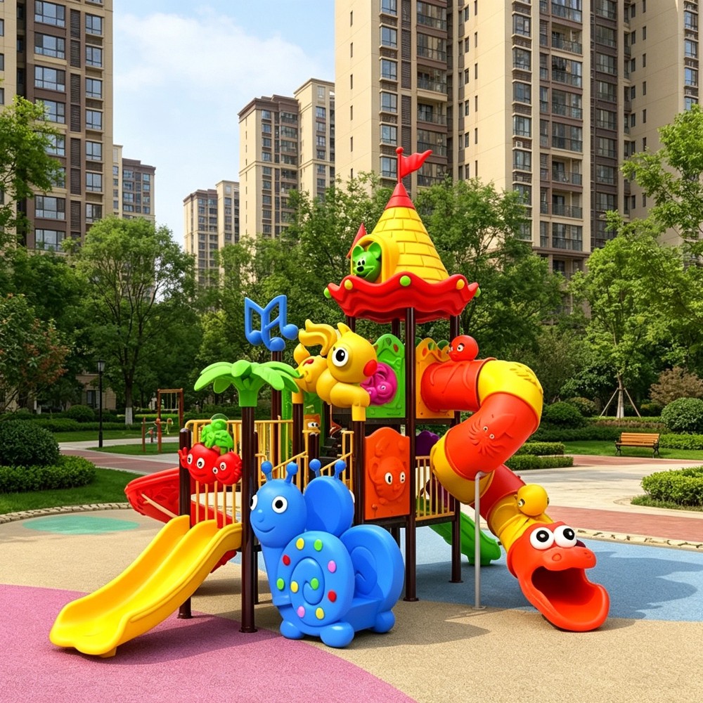 Wholesale School Children Commercial Kids Playground Equipment Outdoor Plastic Slide for Kindergarten
