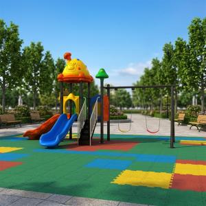 High Quality Outdoor Kids Playground Set with Plastic Tubes Swing Slide Climbing Frame for Preschool Children