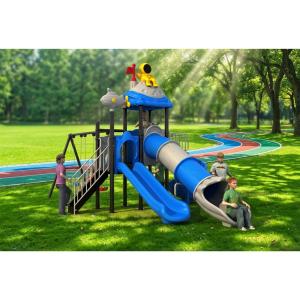 Commercial Outdoor Playground Equipment Castle House Set Kids Play Park Slides Climbers Activity Center for Kindergarten Daycare
